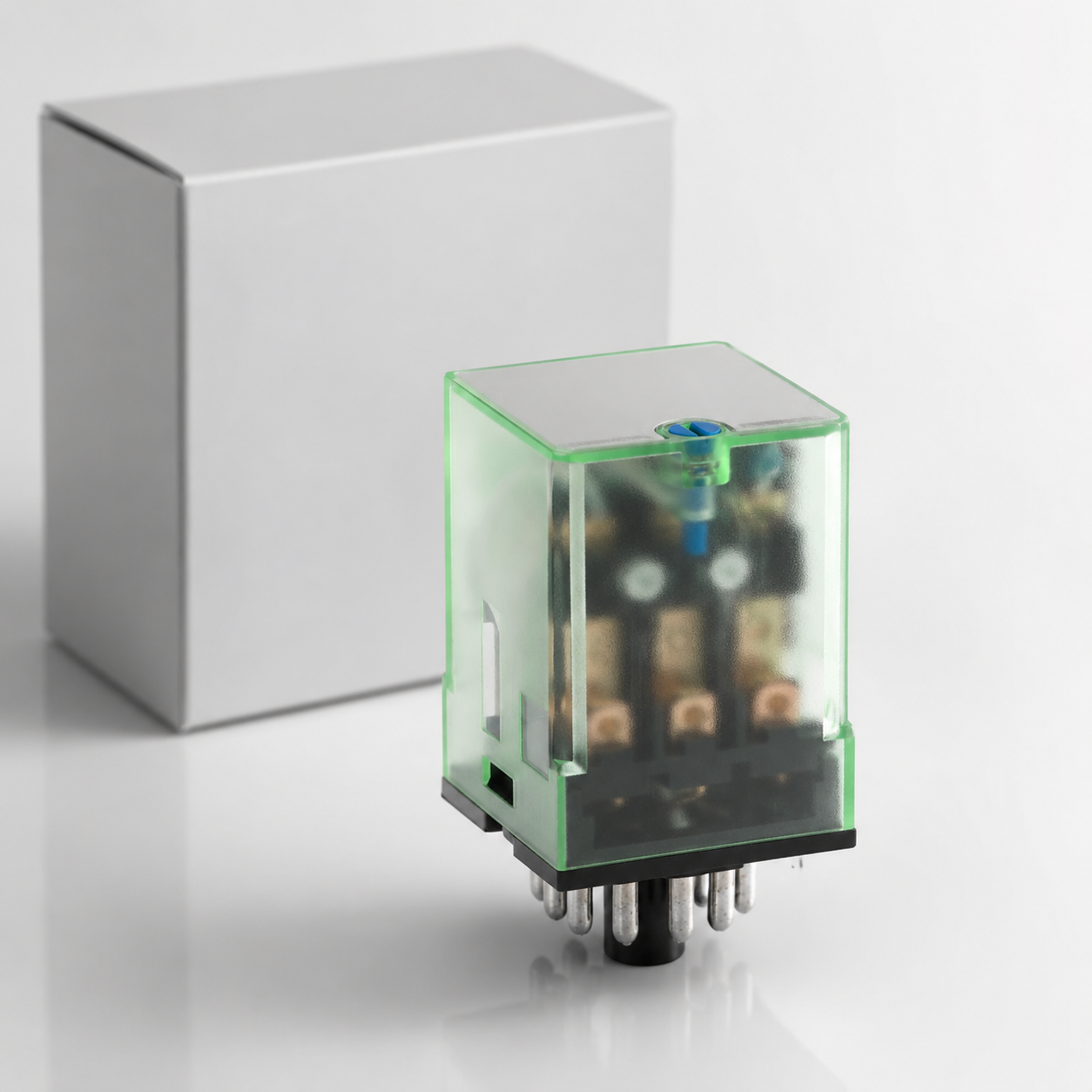Relay elektromagnetik kecil NJDC-12 dengan tombol uji - 6