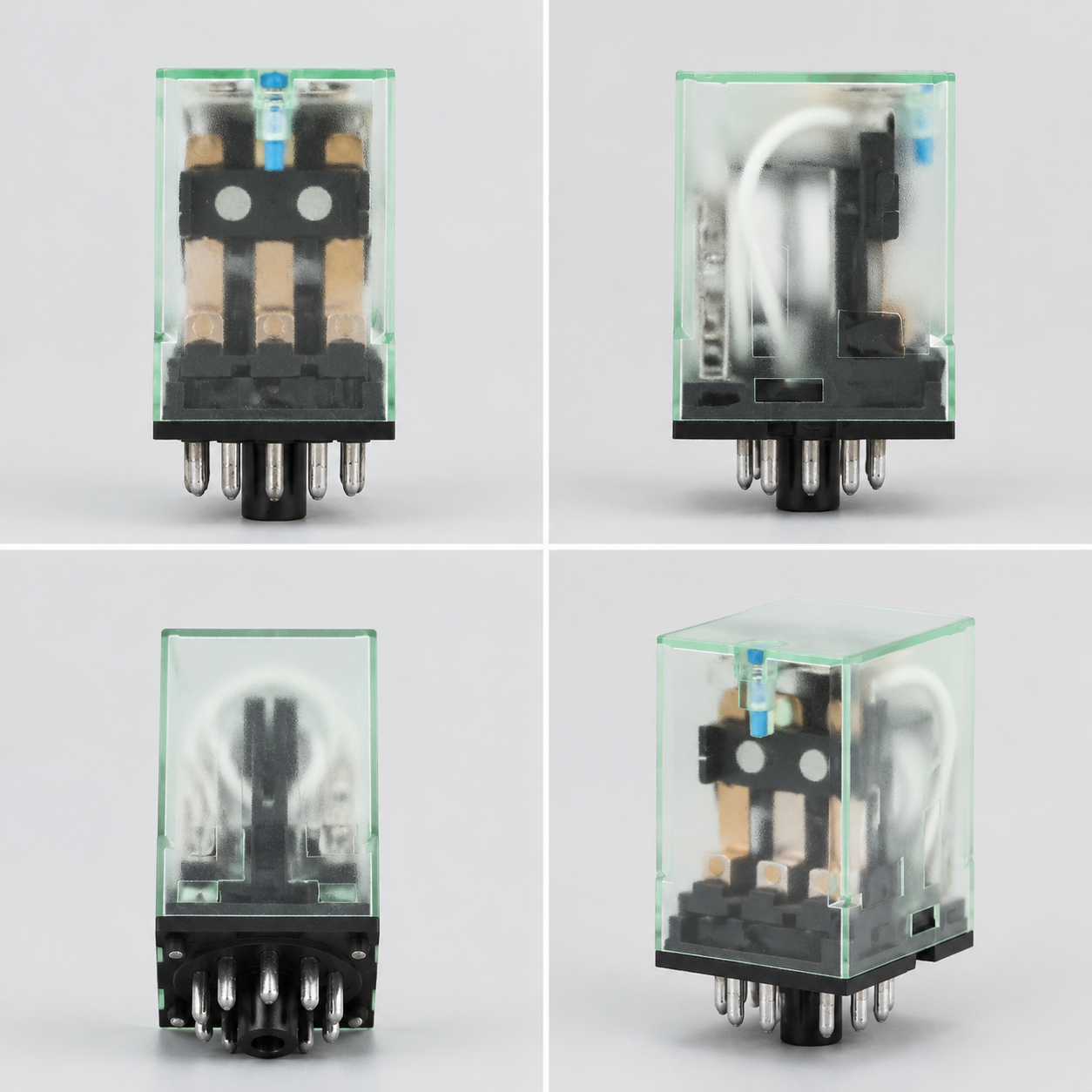 Relay elektromagnetik kecil NJDC-12 dengan tombol uji - 2