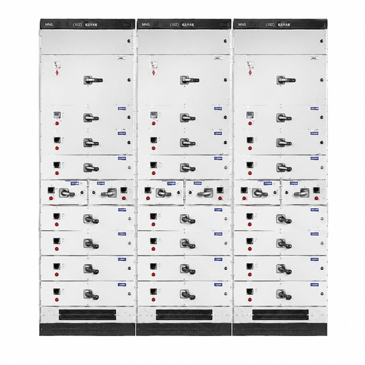 Panel switchgear tipe withdrawable tegangan rendah untuk distribusi arus bolak-balik dengan sumber daya ganda (masuk/keluar) MNS/GCK