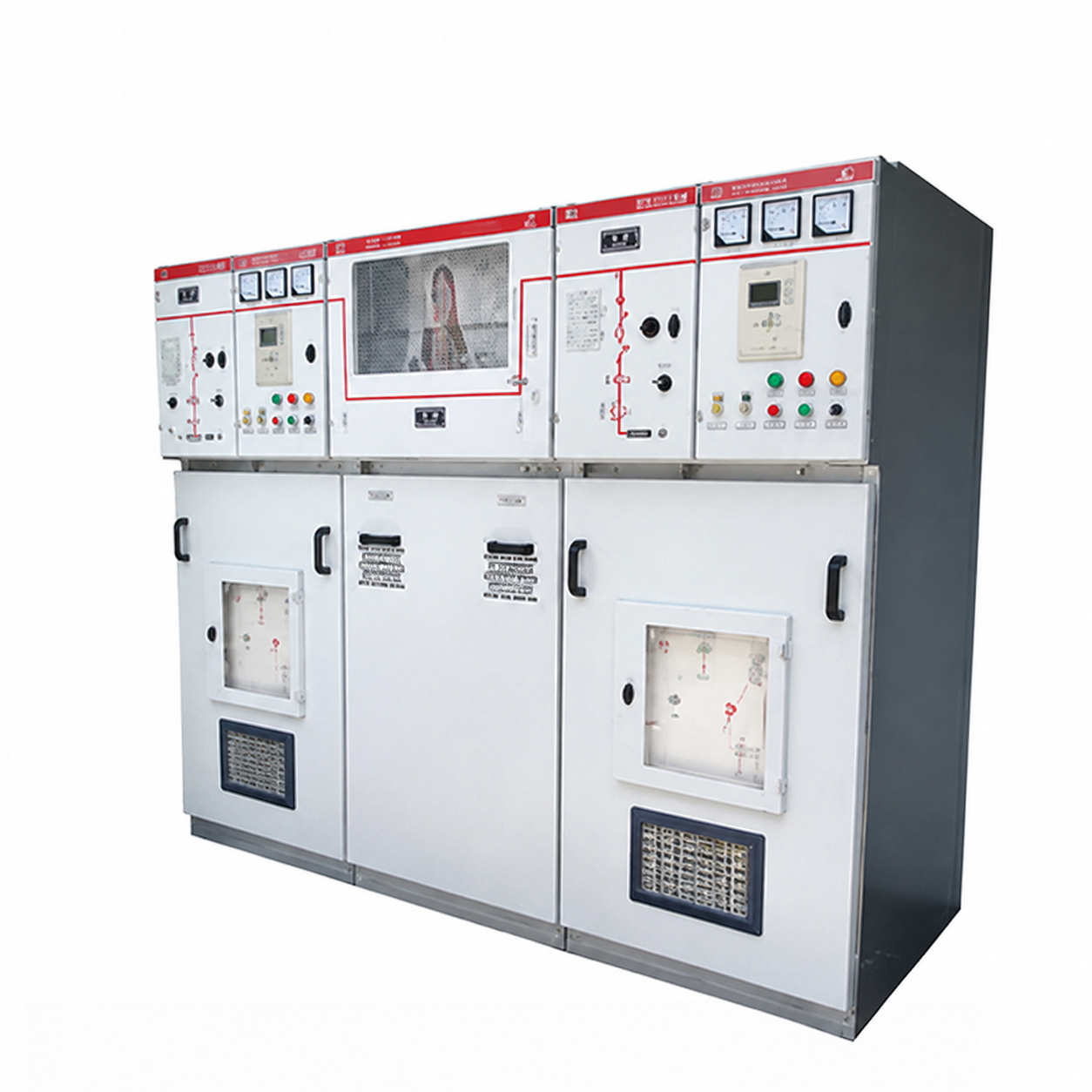 Switchgear Ring Main Unit (RMU) Tegangan Tinggi / Switchgear Terisi Gas / Switchgear Solid Insulation HXGN15-12/SF6 24 kV - 4