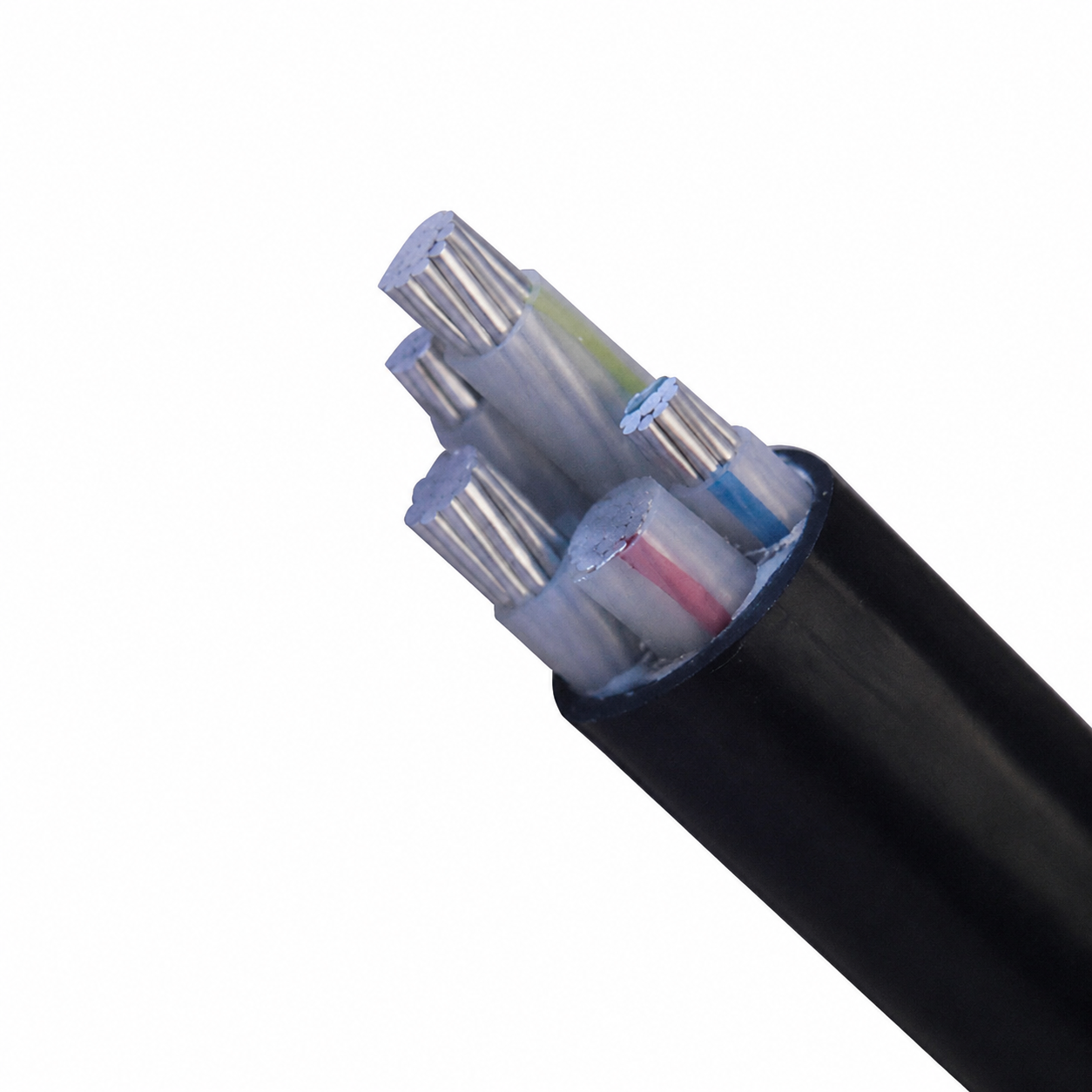 Kabel udara & bawah tanah berlapis baja (armoured), inti aluminium, tiga inti, standar nasional Tiongkok (GB), kabel tegangan menengah-tinggi YJLV509512035