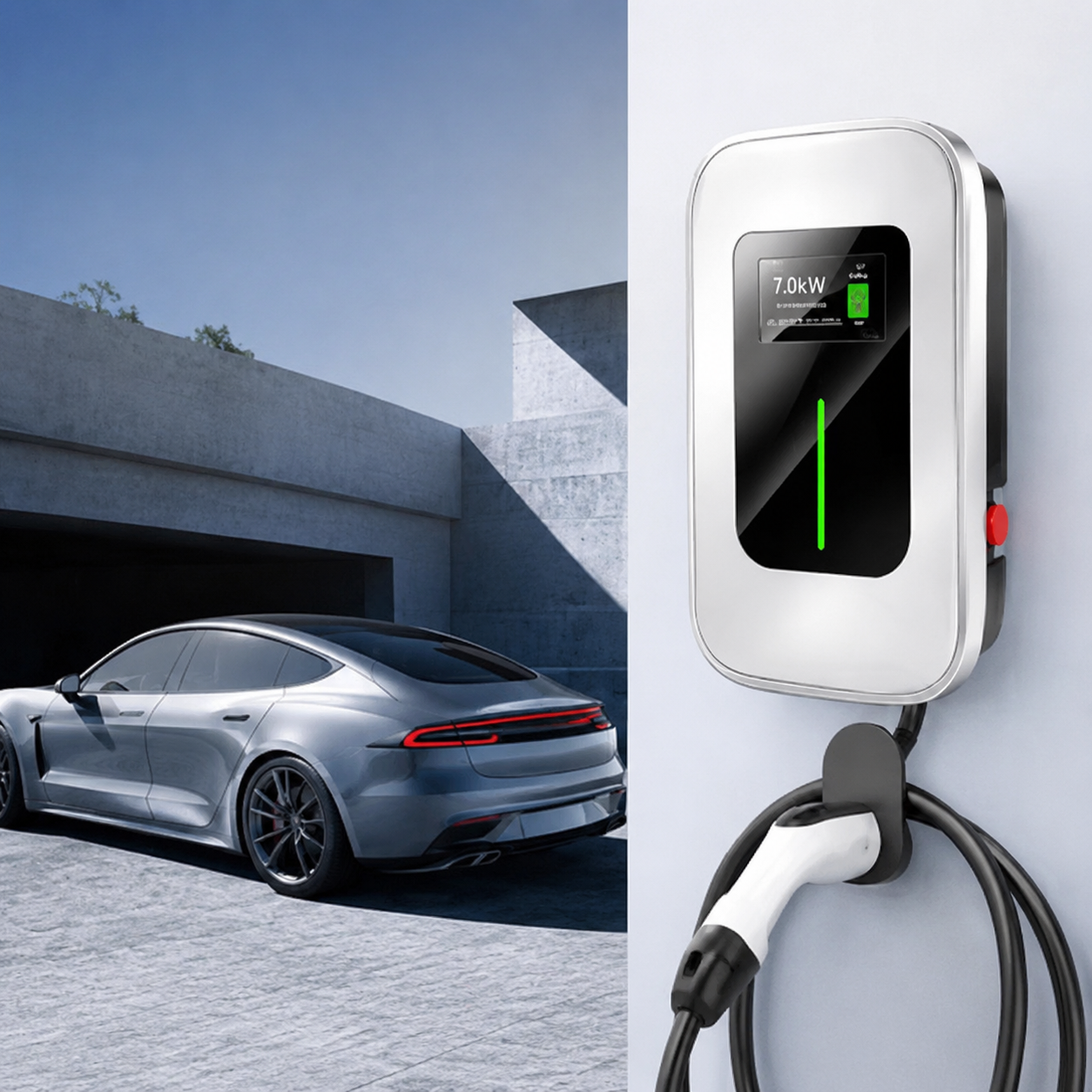Stasiun Pengisian Daya (EV Charging Station), Stasiun Pengisian Daya untuk Rumah Tangga, 7 kW