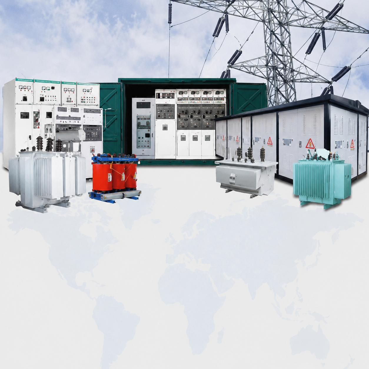Substasi transformator tipe Amerika (pad-mounted substation) luar ruangan, 315 kVA - 4