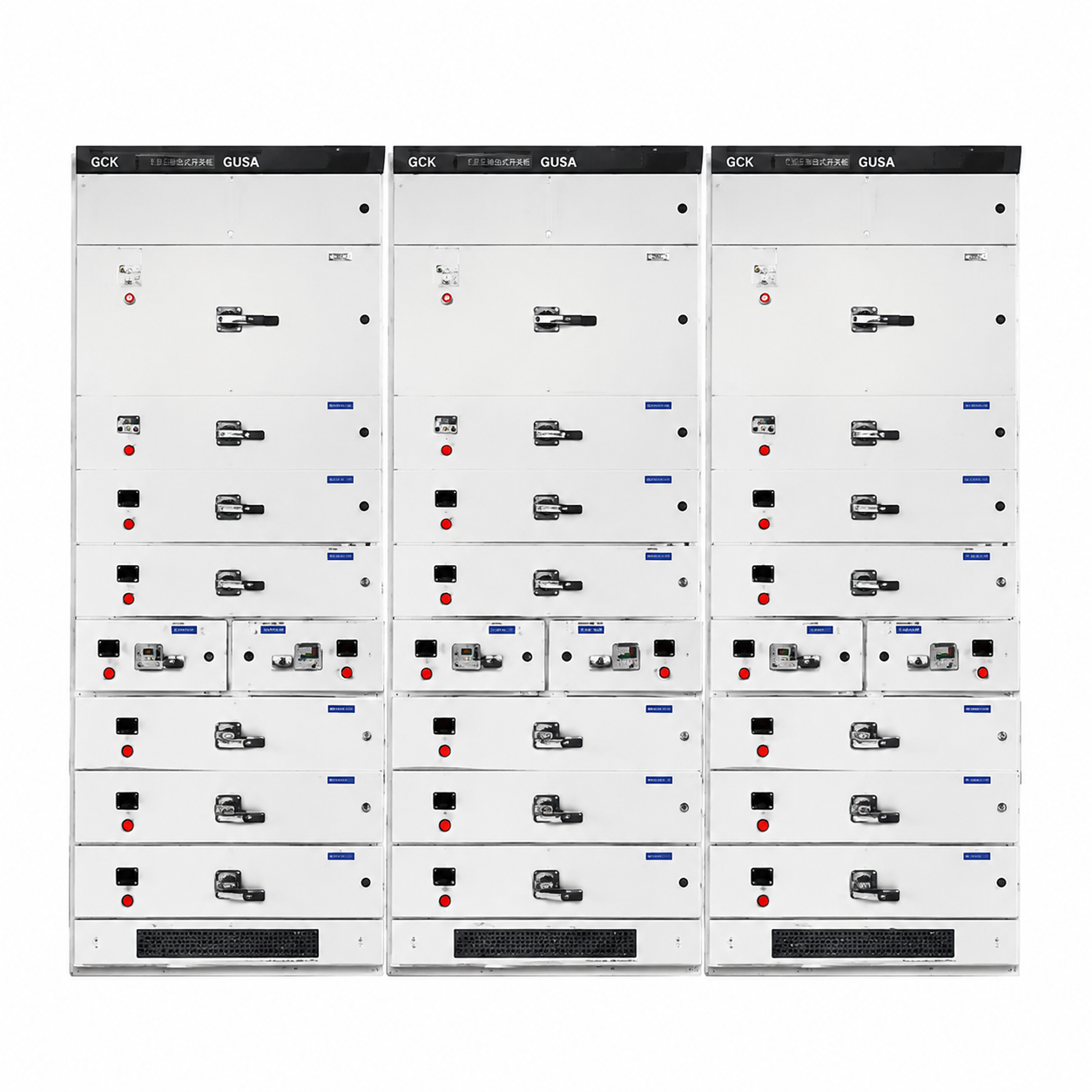 Panel switchgear tipe withdrawable tegangan rendah untuk distribusi arus bolak-balik dengan sumber daya ganda (masuk/keluar) MNS/GCK - 5