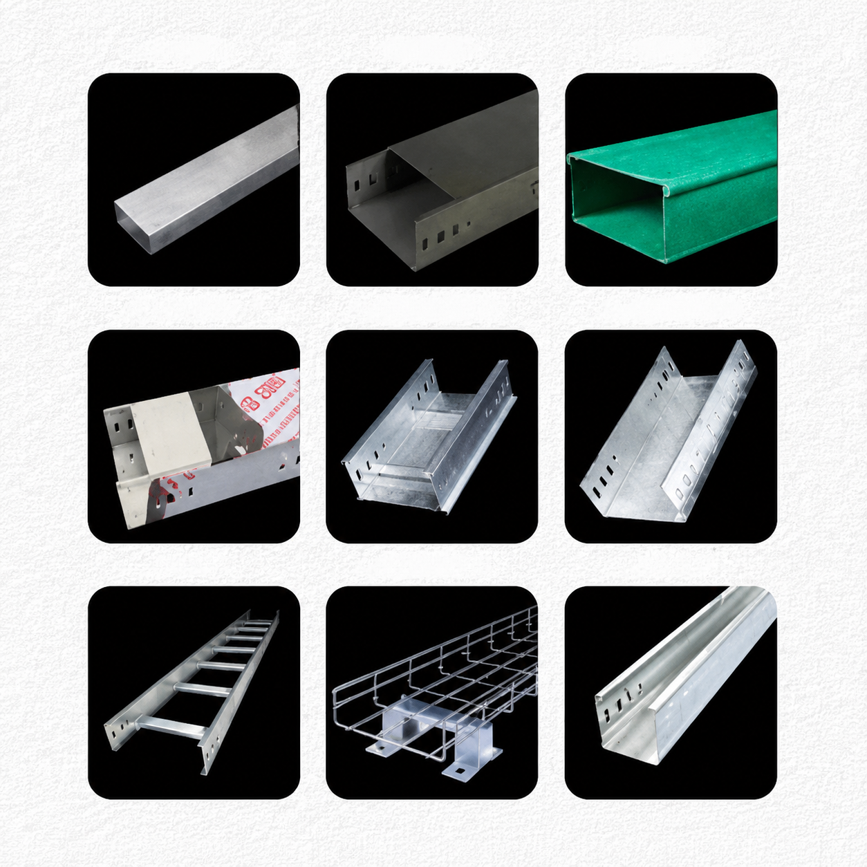 Troughing kabel tahan korosi dari stainless steel grade 304; troughing kabel galvanis hot-dip; untuk aplikasi fotovoltaik eksternal - 6