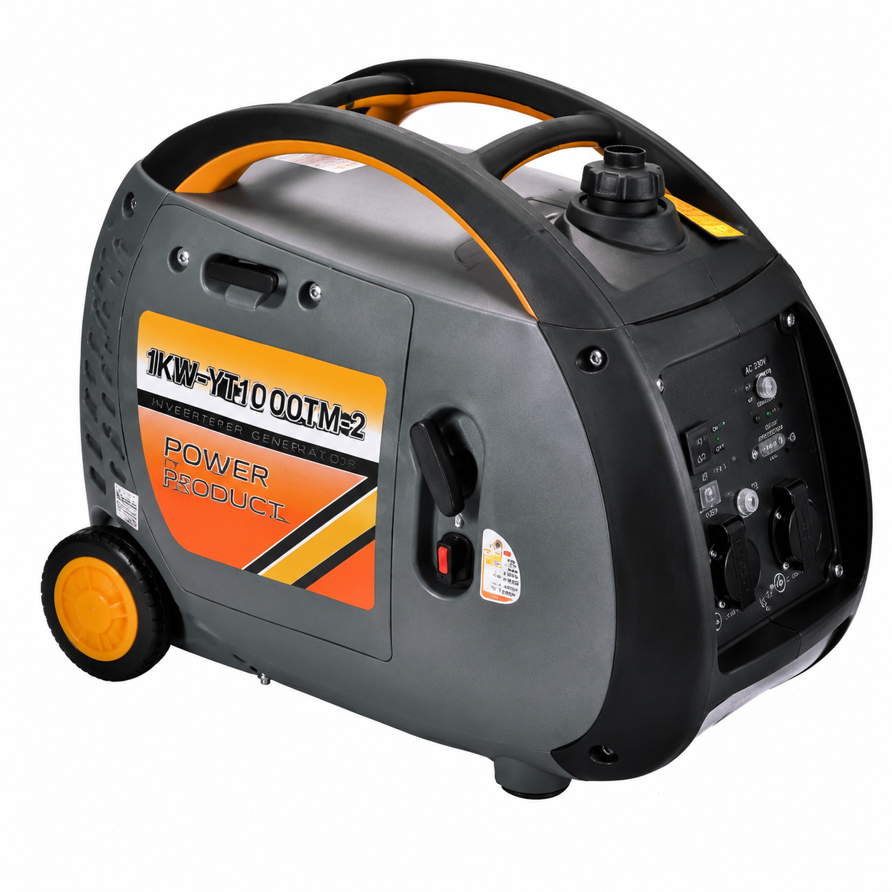 Generator bensin portabel berukuran kecil dan montable pada kendaraan, fase tunggal, tipe digital YT2000TM-2/220 V - 3