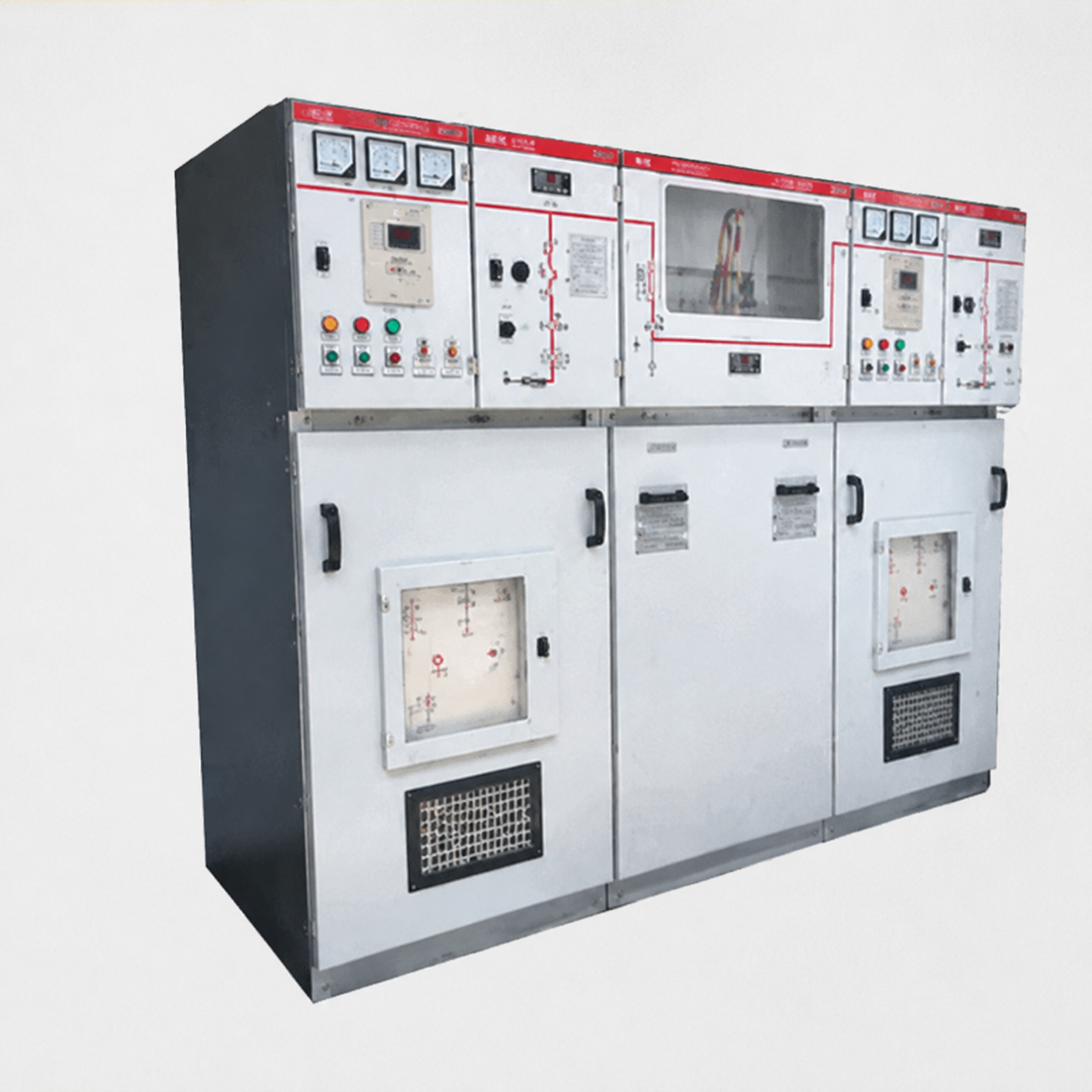 Switchgear Ring Main Unit (RMU) Tegangan Tinggi / Switchgear Terisi Gas / Switchgear Solid Insulation HXGN15-12/SF6 24 kV