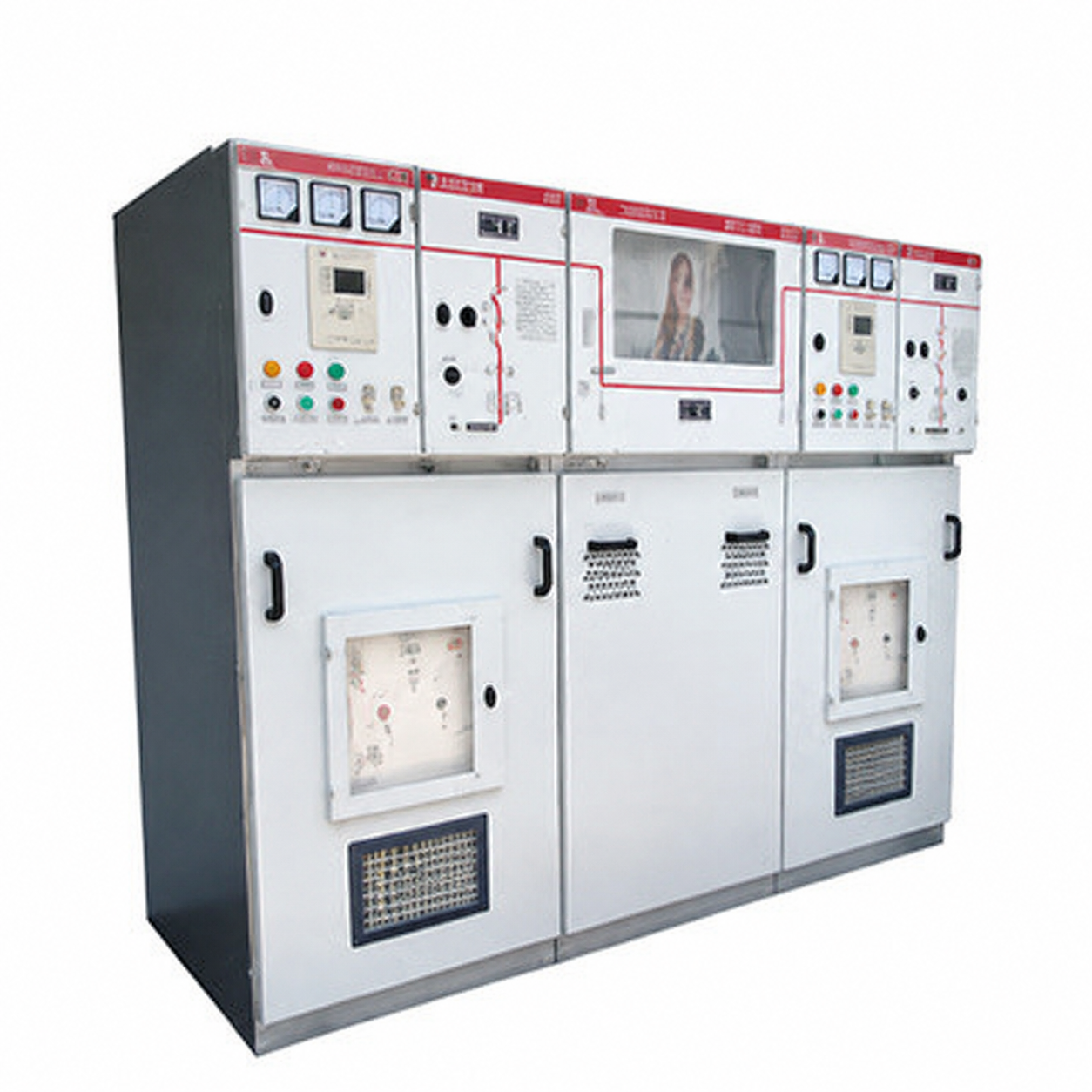 Switchgear Ring Main Unit (RMU) Tegangan Tinggi / Switchgear Terisi Gas / Switchgear Solid Insulation HXGN15-12/SF6 24 kV - 5