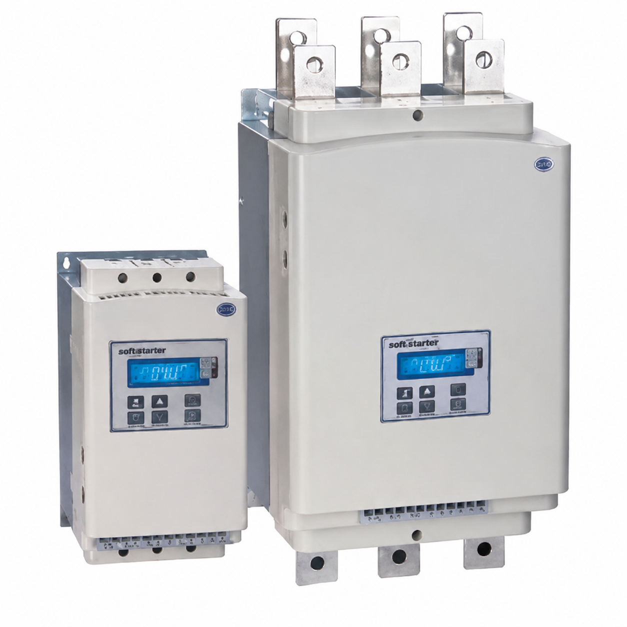 Soft Starter Shanghai untuk Motor — Panel Soft Starter XPR1-CN-132-3/160 kW, Arus Nominal 250–75 A, Tegangan 90 V, Arus Maksimum 185 A - 6