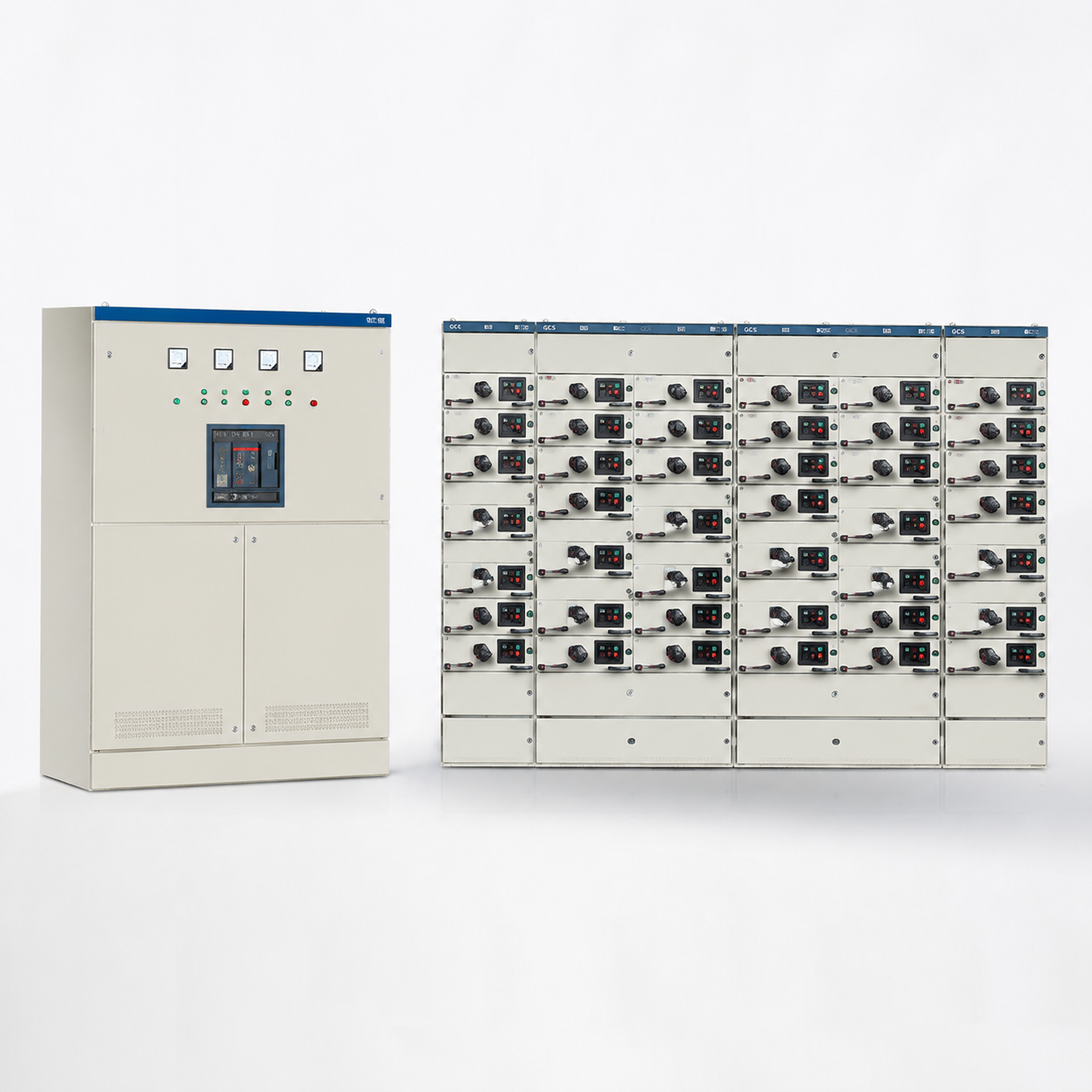 Panel switchgear tipe withdrawable tegangan rendah / panel distribusi tipe drawer, sistem lengkap untuk proyek teknik, seri GCS, arus pengenal 1000A–4000A
