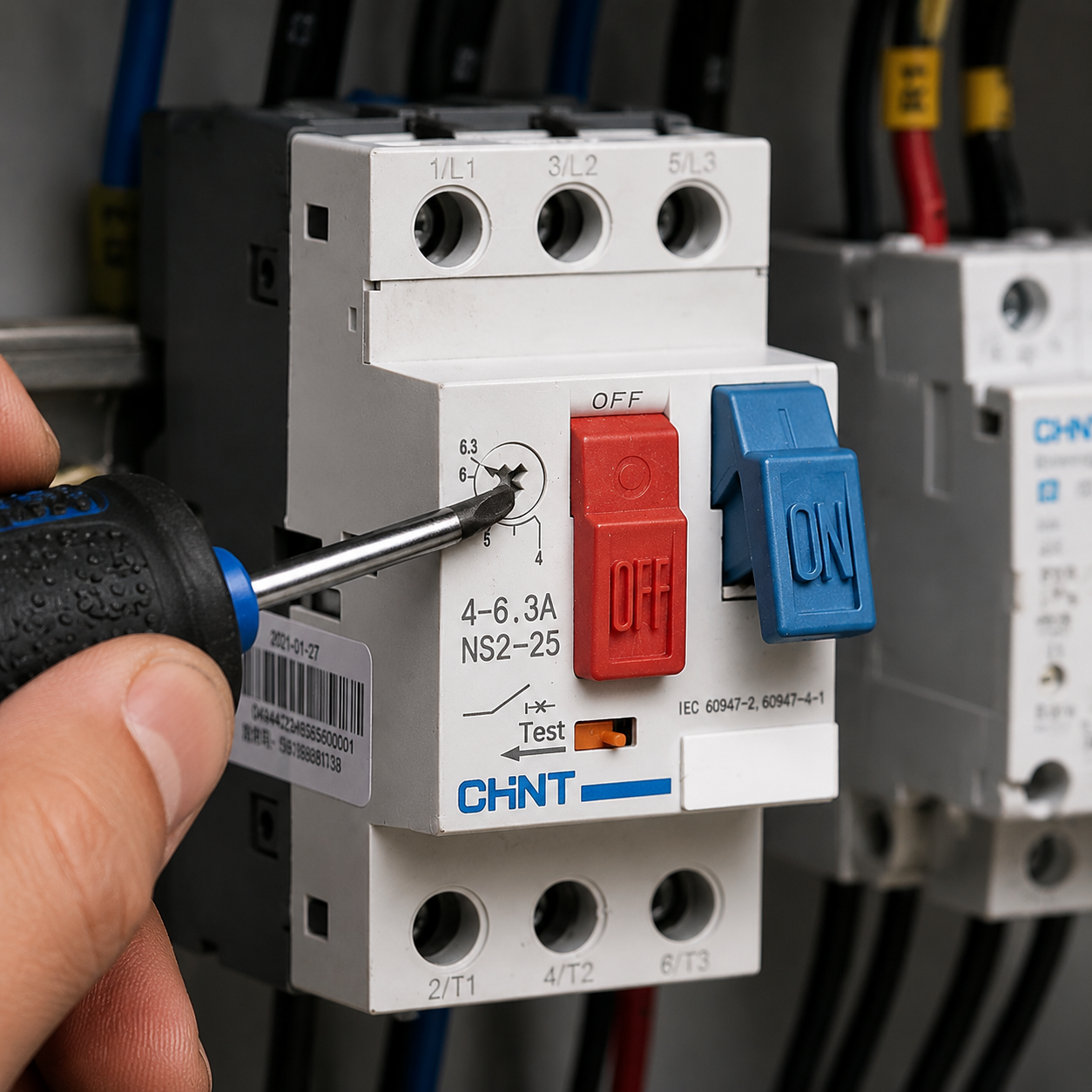 Penghubung motor listrik arus bolak-balik seri NS2 - 4