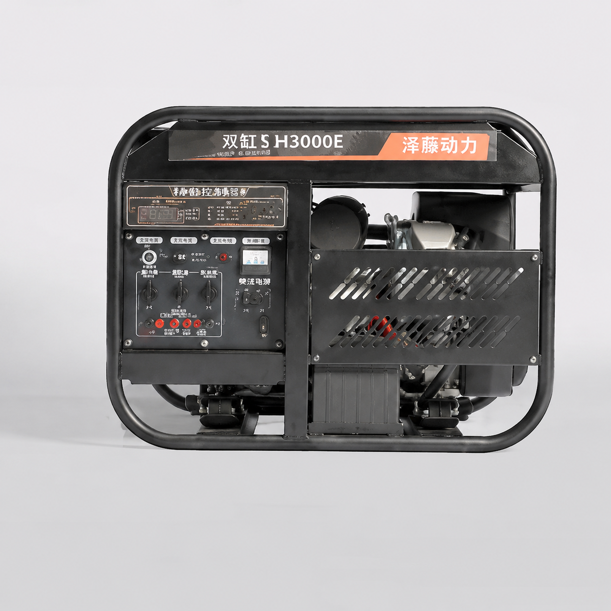 Generator bensin dua silinder E dengan sistem start tiga fasa, tersertifikasi uji nasional Tiongkok, 10 kW / SH13000